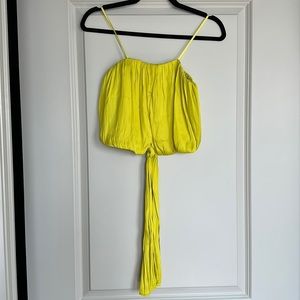 Strapless top with tie